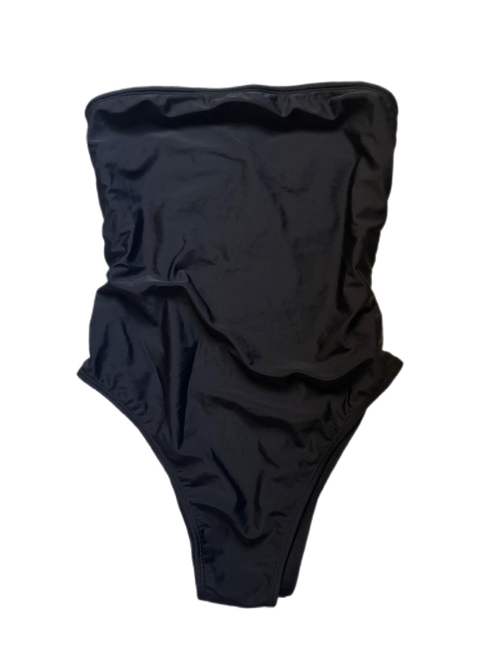 Women's Black Strapless One-Piece Swimsuit